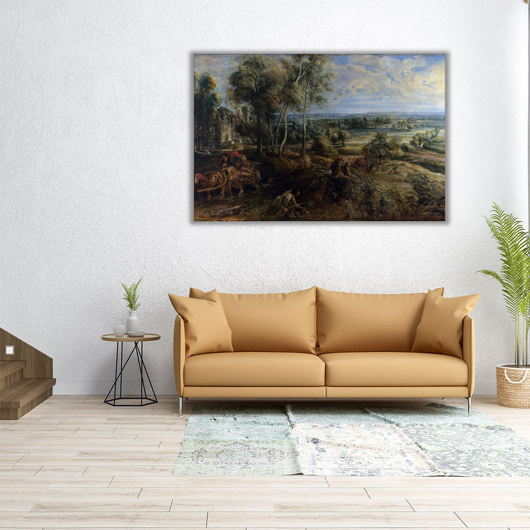 A View of Het Steen in the Early Morning - Canvas Print Wall Art