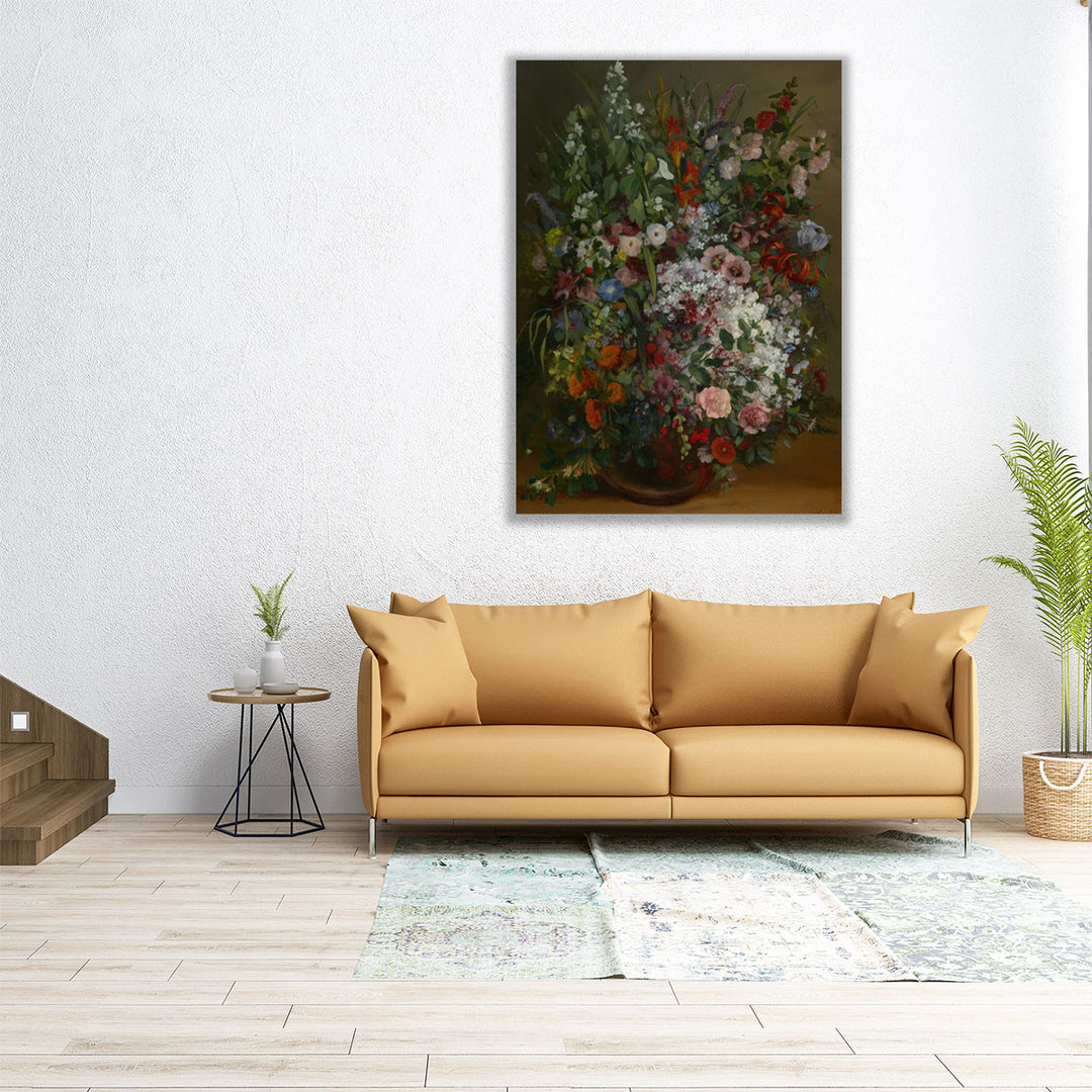 Bouquet of Flowers in a Vase, 1862 - Canvas Print Wall Art