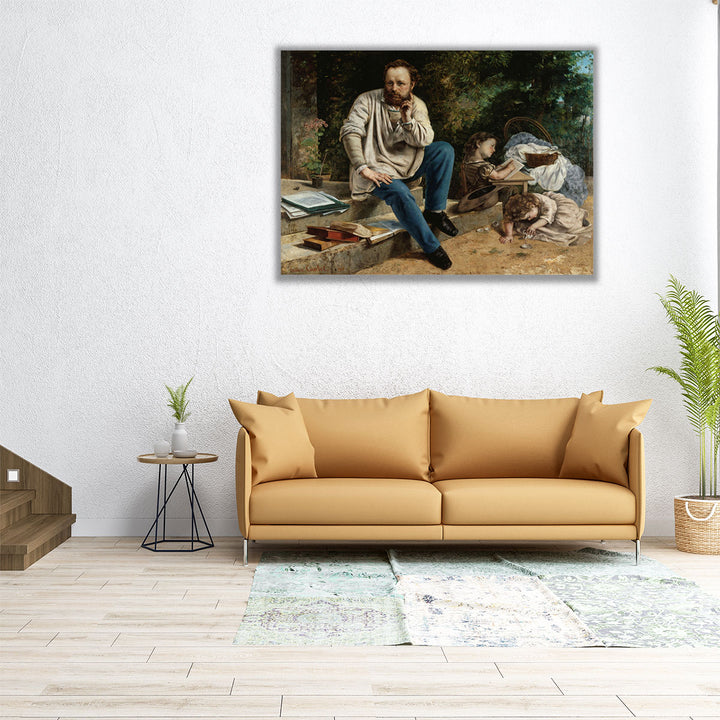 Proudhon and His Children - Canvas Print Wall Art
