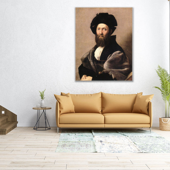 Portrait of Baldassare Castiglione - Canvas Print Wall Art