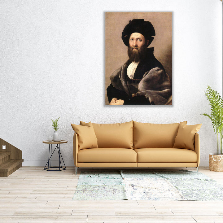 Portrait of Baldassare Castiglione - Canvas Print Wall Art