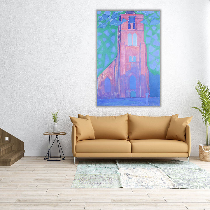 Church Tower at Domburg, 1911 - Canvas Print Wall Art