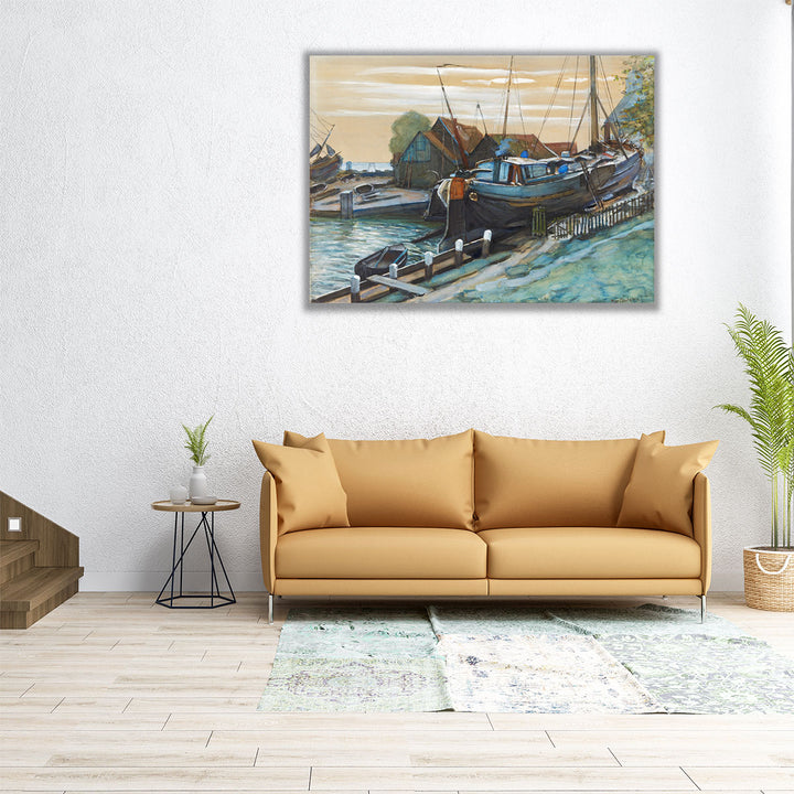 Drydock at Durgerdam - Canvas Print Wall Art