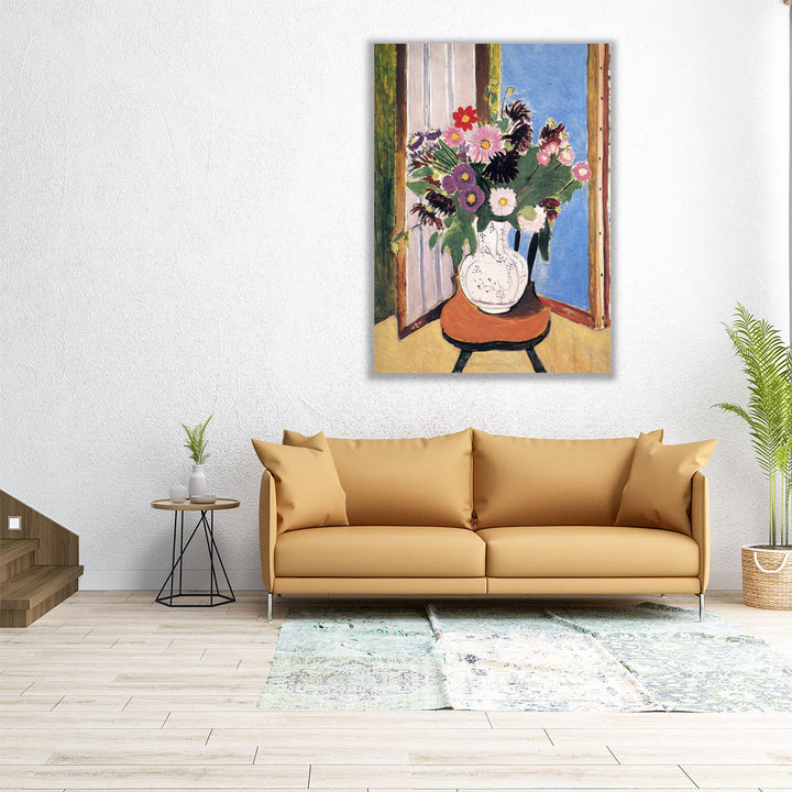 Vase with Flowers - Canvas Print Wall Art