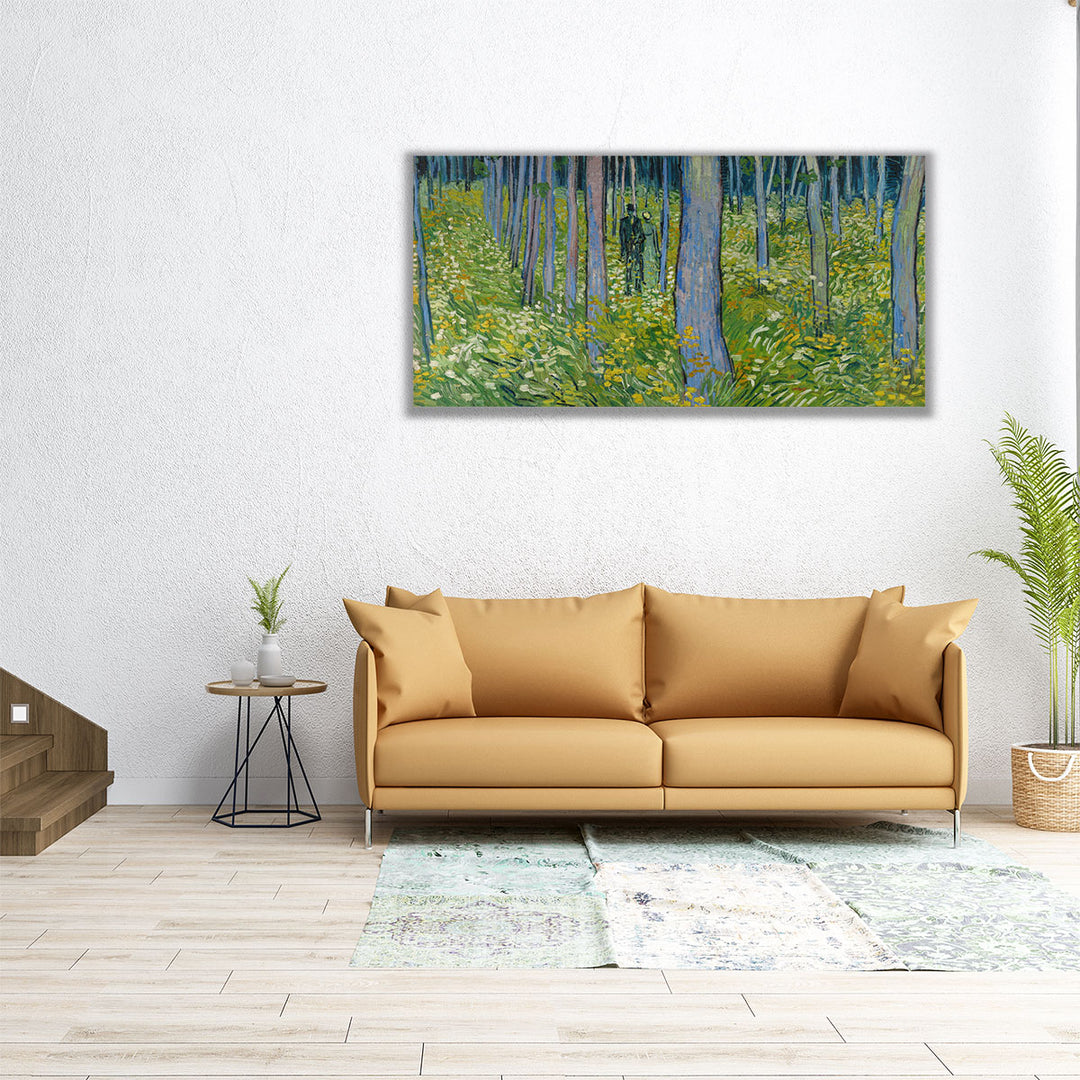 Undergrowth with two Figures, 1890 - Canvas Print Wall Art