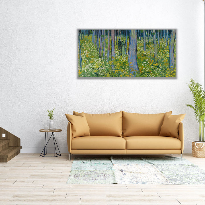 Undergrowth with two Figures, 1890 - Canvas Print Wall Art