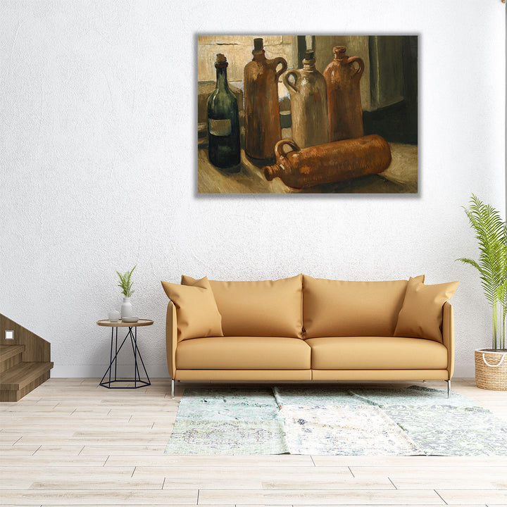 Stillleben mit fünf Flaschen, 1884 - Canvas Print Wall Art