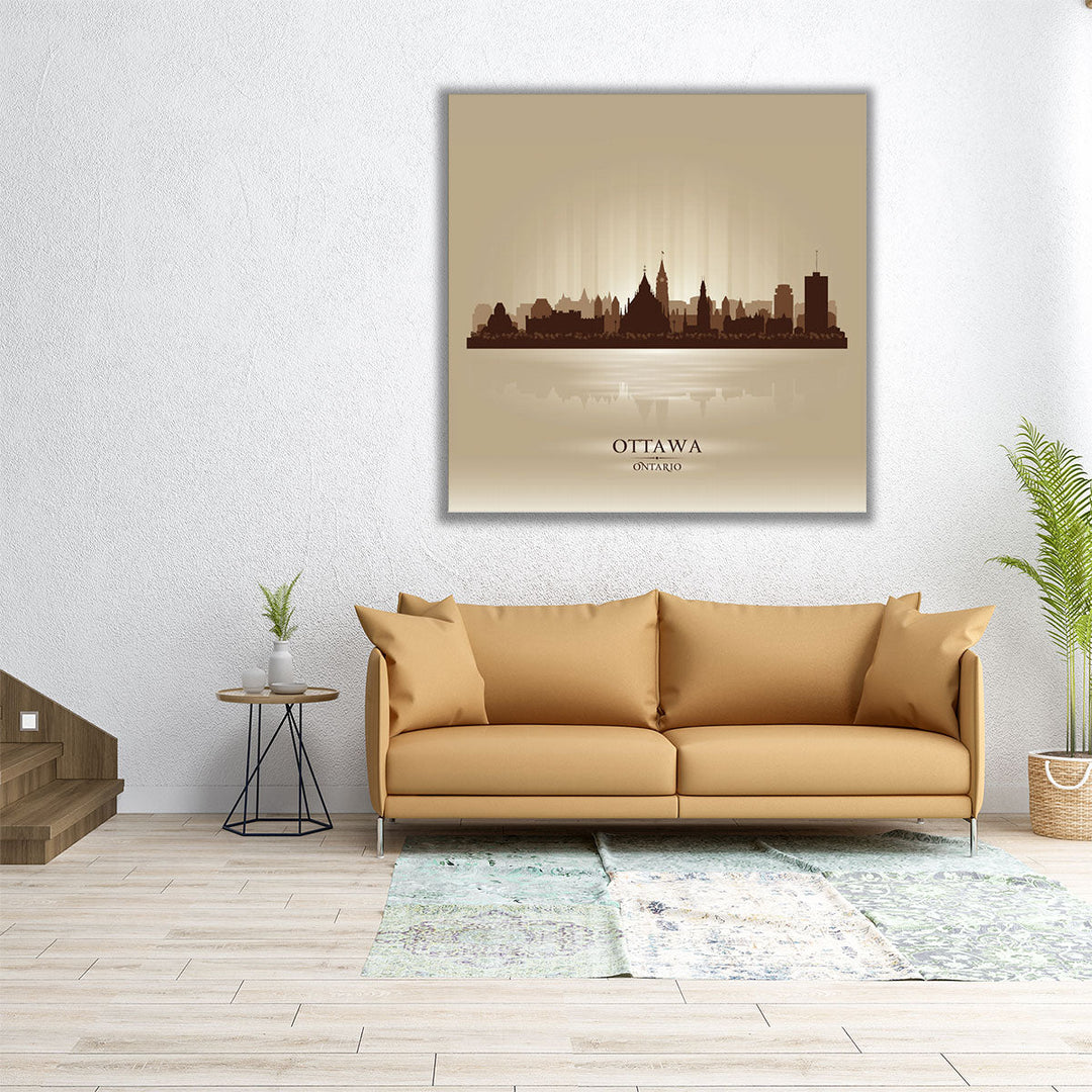 Ottawa Ontario, City Skyline - Canvas Print Wall Art