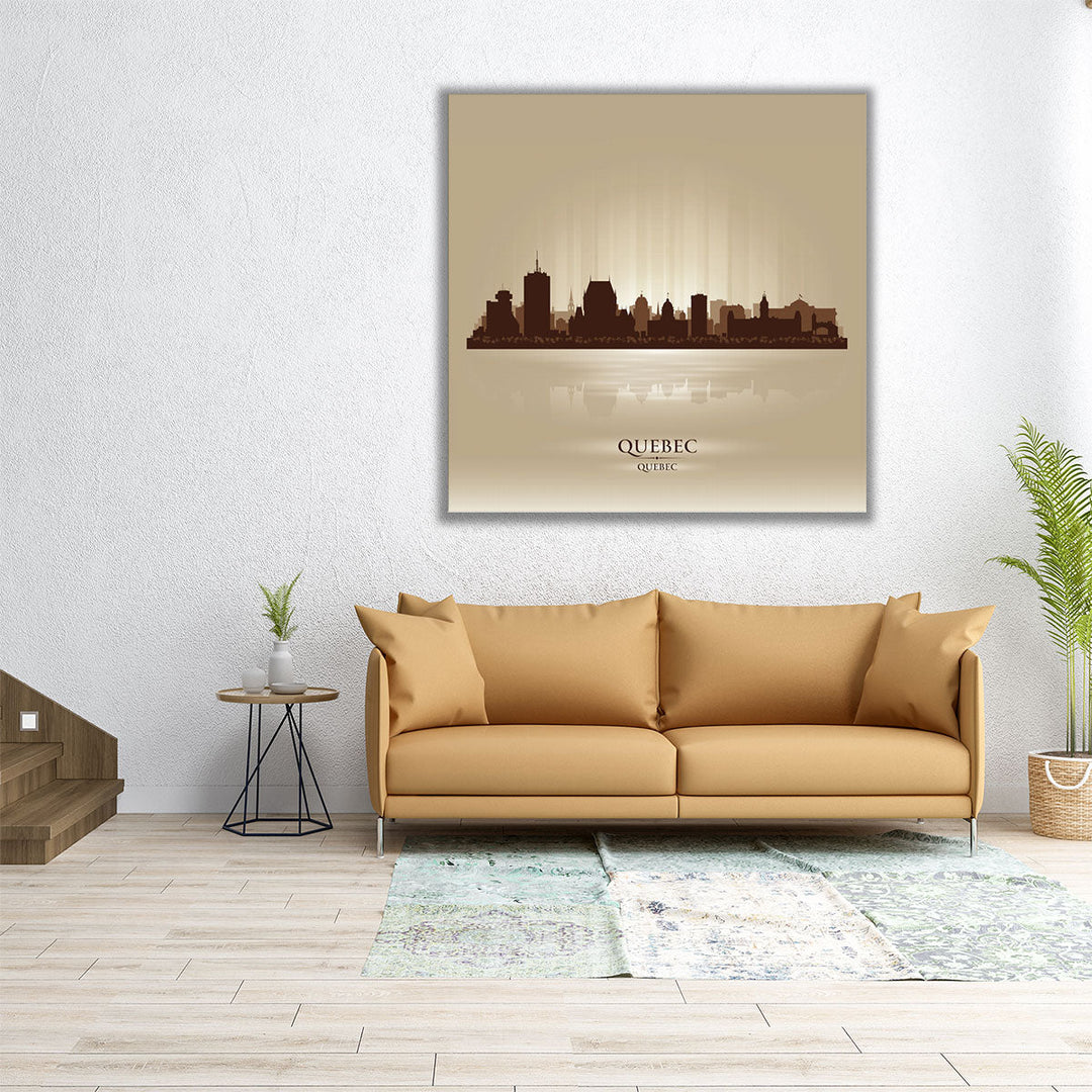 Quebec, City Skyline - Canvas Print Wall Art