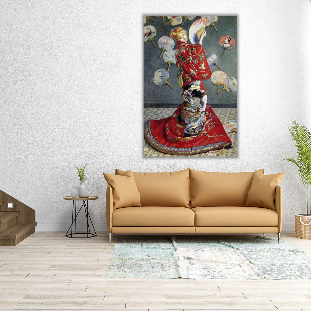 Camille Monet In Japanese Costume, 1876 - Canvas Print Wall Art