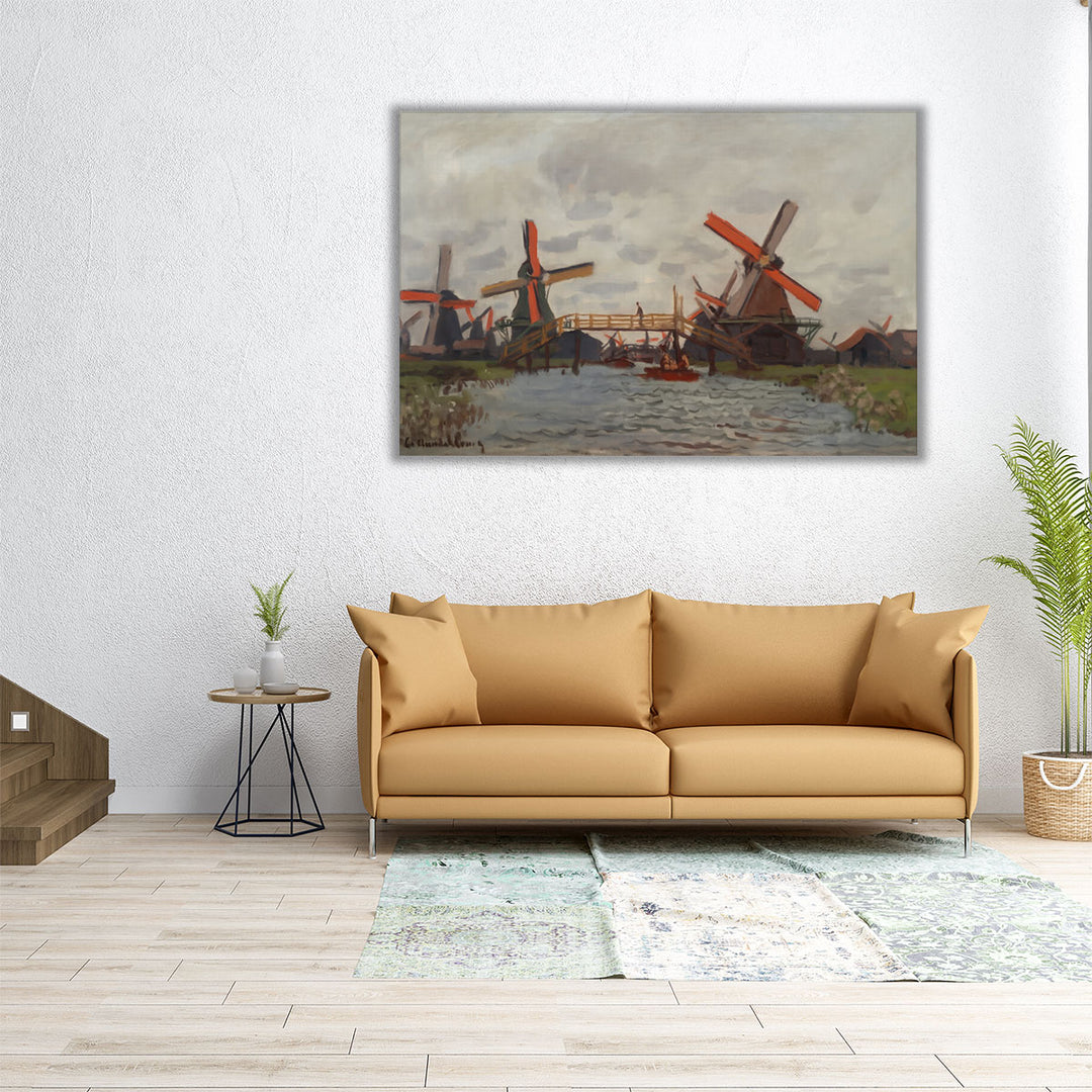 Mills at Westzijderveld near Zaandam, 1871 - Canvas Print Wall Art
