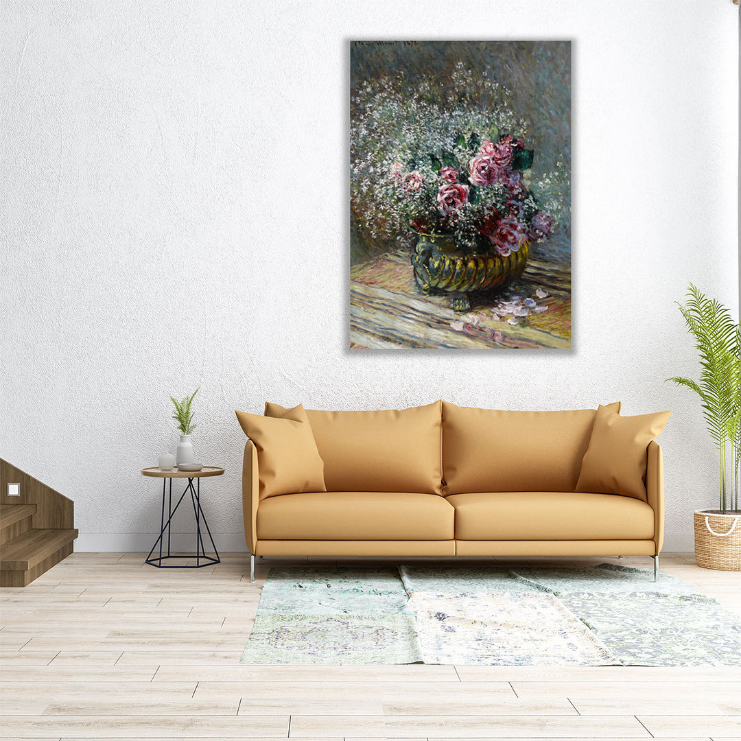 Roses et Brouillard, 1878 - Canvas Print Wall Art