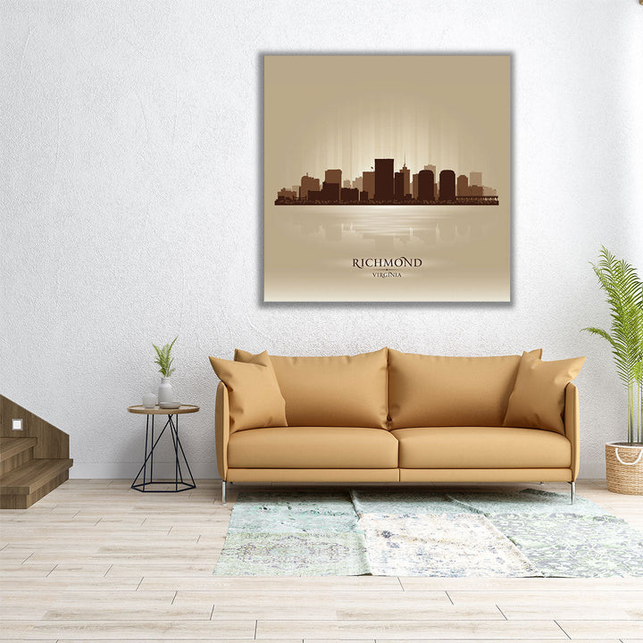 Richmond, Virginia City Skyline - Canvas Print Wall Art