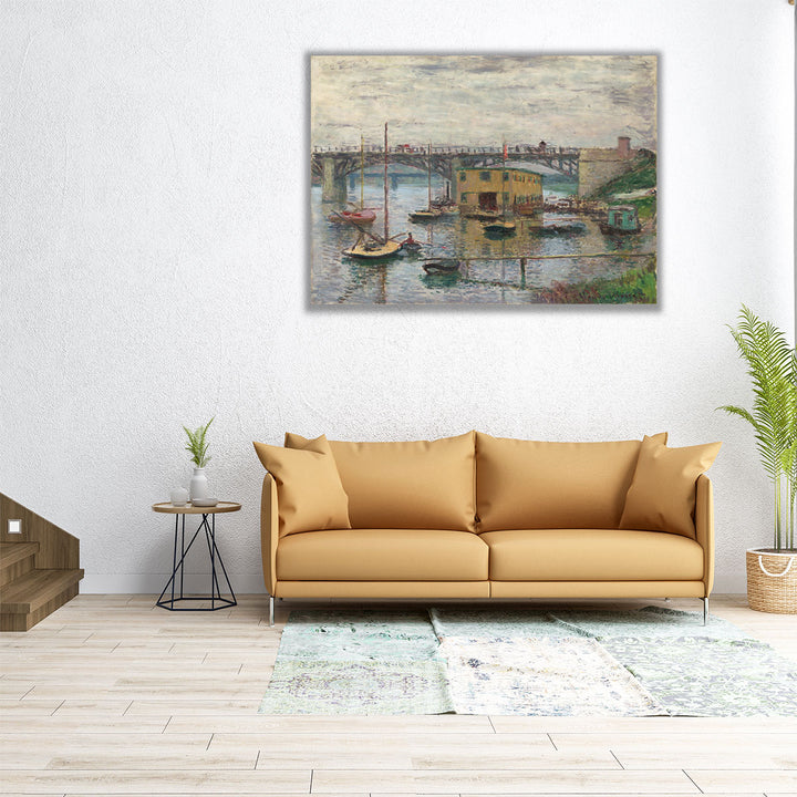 Bridge at Argenteuil on a Gray Day, 1876 - Canvas Print Wall Art
