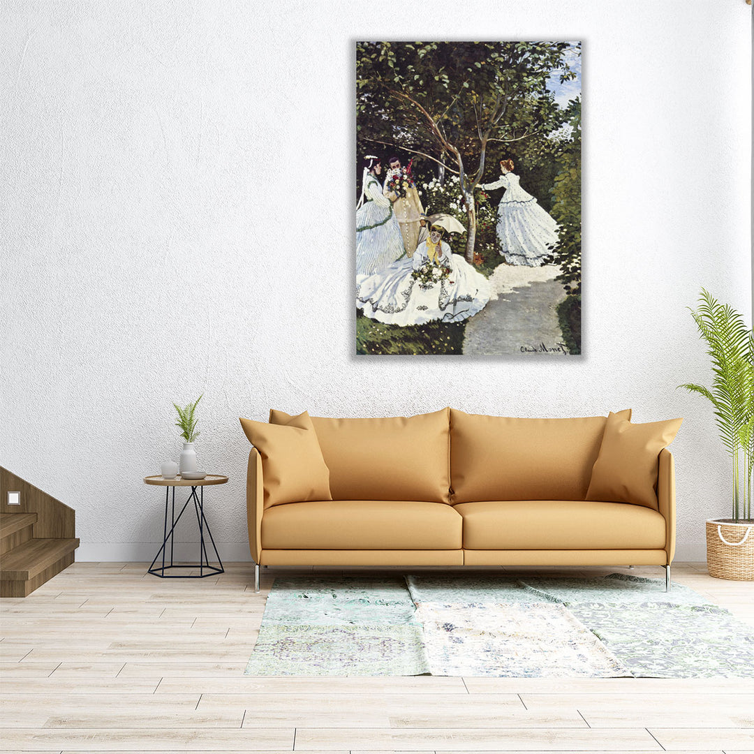 Women in the Garden, 1866 - Canvas Print Wall Art