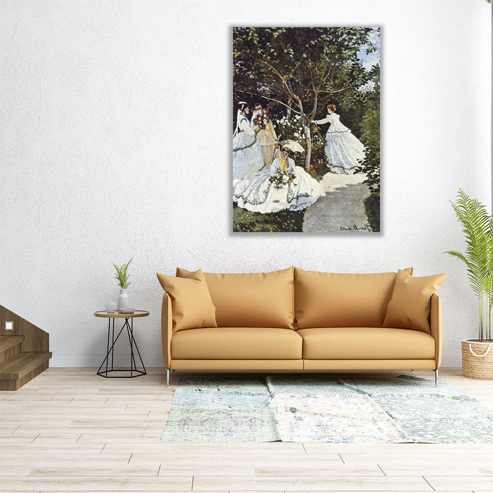 Women in the Garden, 1866 - Canvas Print Wall Art