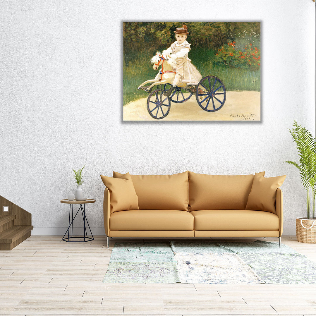 Jean Monet on His Hobby Horse, 1872 - Canvas Print Wall Art