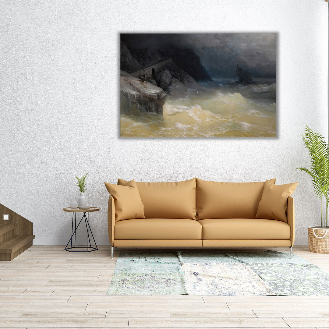 Shipwreck off the Black Sea Coast - Canvas Print Wall Art