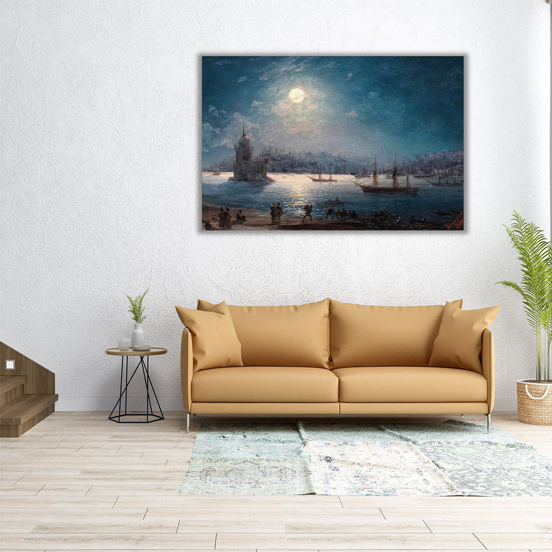 A View of the Bosporus with the Hagia Sophia - Canvas Print Wall Art