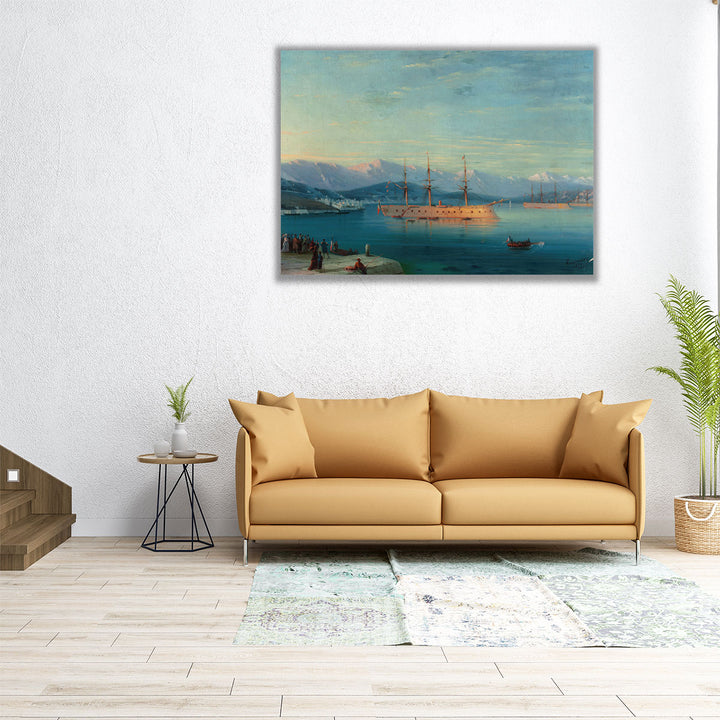 French Ships Departing the Black Sea, 1871 - Canvas Print Wall Art