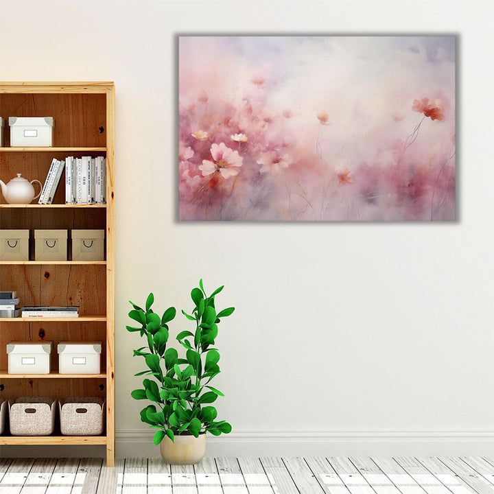 Misty Blooms - Canvas Print Wall Art