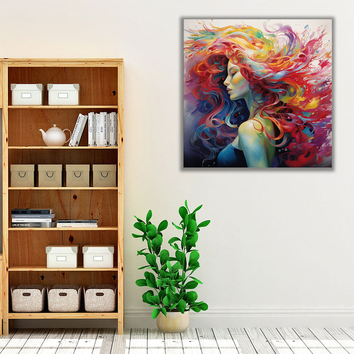 Flowing Chromatic Aura - Canvas Print Wall Art