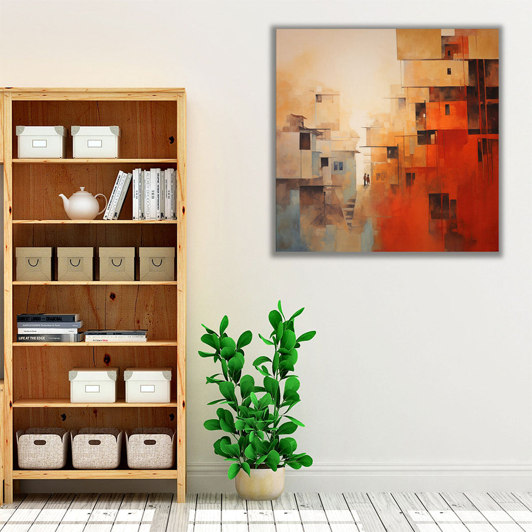 Terraced Cityscape - Canvas Print Wall Art