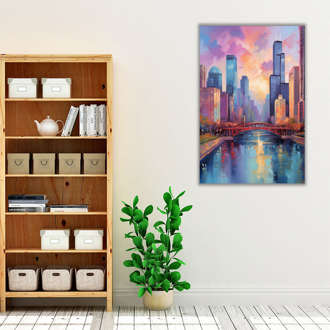 Chicago Skyline Impressions - Canvas Print Wall Art