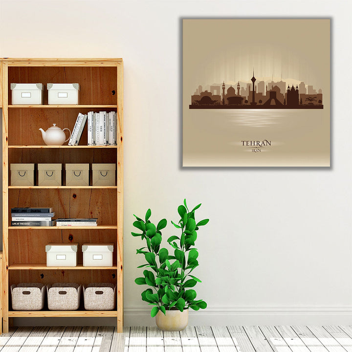 Tehran Iran, City Skyline - Canvas Print Wall Art