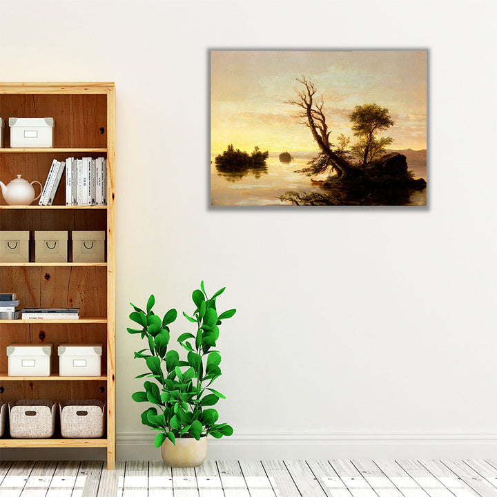 American Lake Scene, 1844 - Canvas Print Wall Art