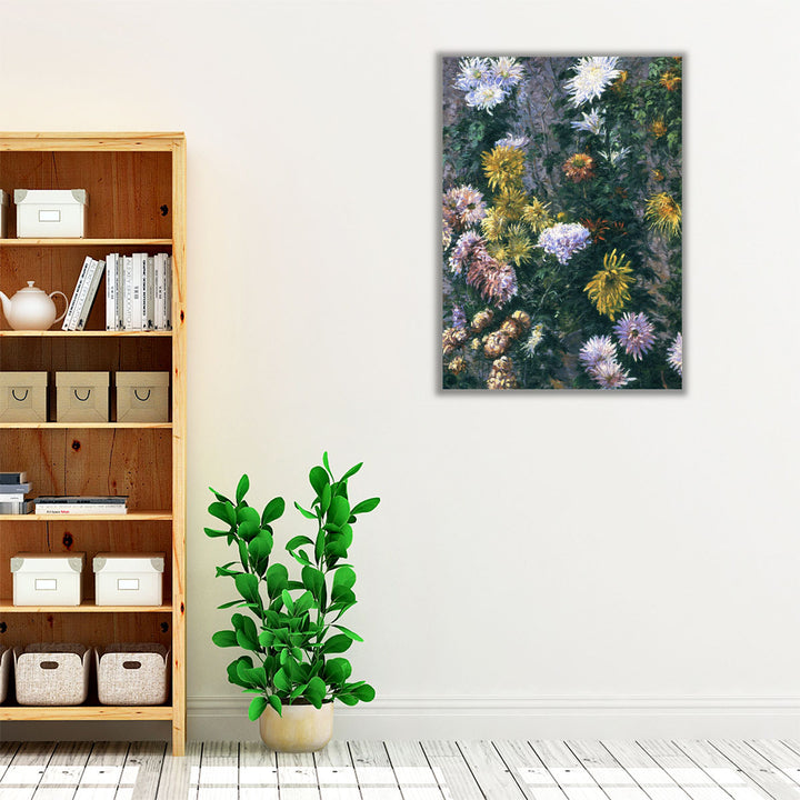 White and Yellow Chrysanthemums, 1893 - Canvas Print Wall Art