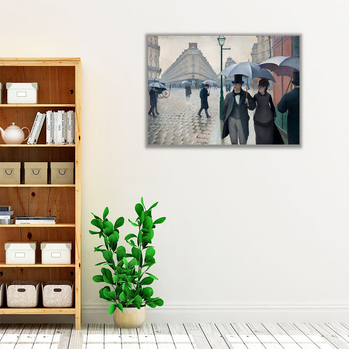 Paris Street Rainy Day, 1877 - Canvas Print Wall Art