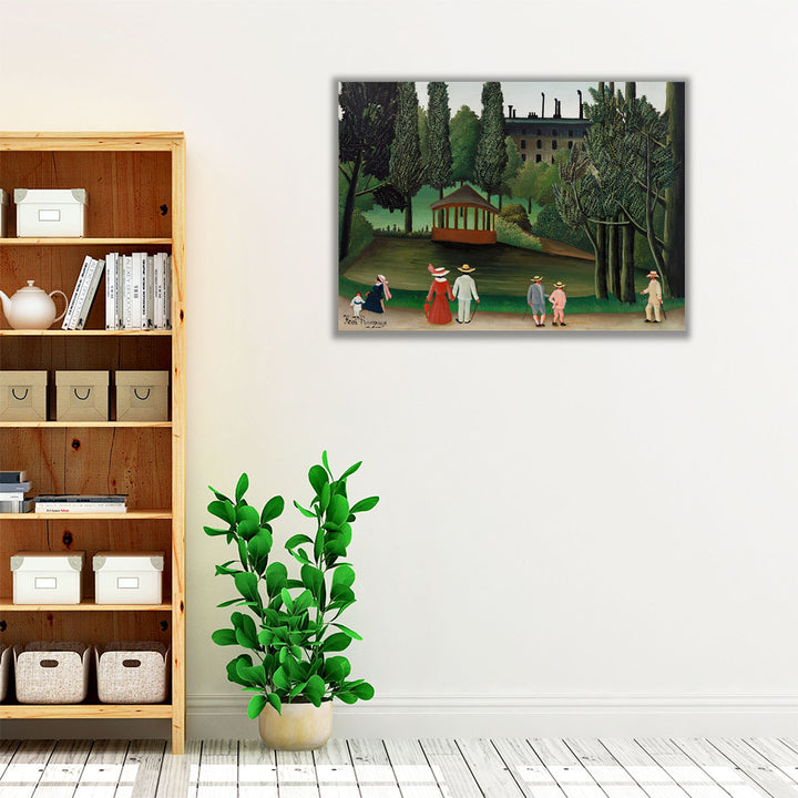 View of Montsouris Park, the Kiosk - Canvas Print Wall Art