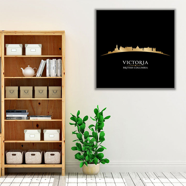 Victoria British Columbia, City Skyline - Canvas Print Wall Art