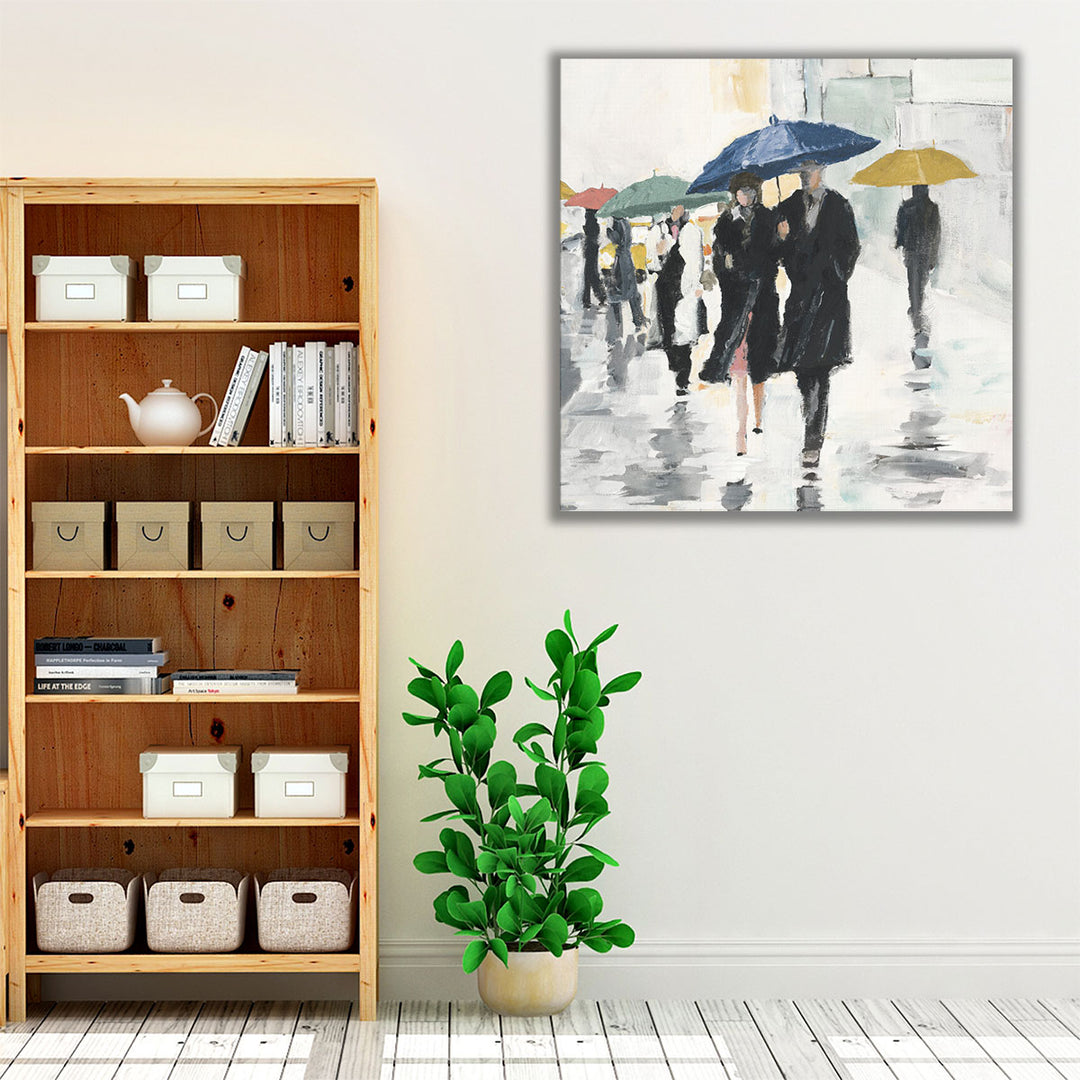 City In The Rain II- Canvas Print Wall Art