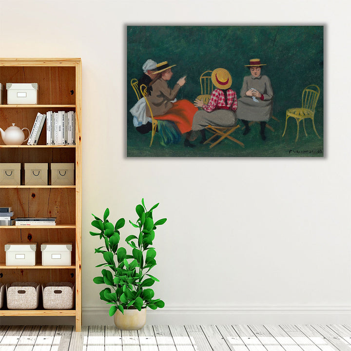Fillettes au Bois de Boulogne ou Le Jardin - Canvas Print Wall Art
