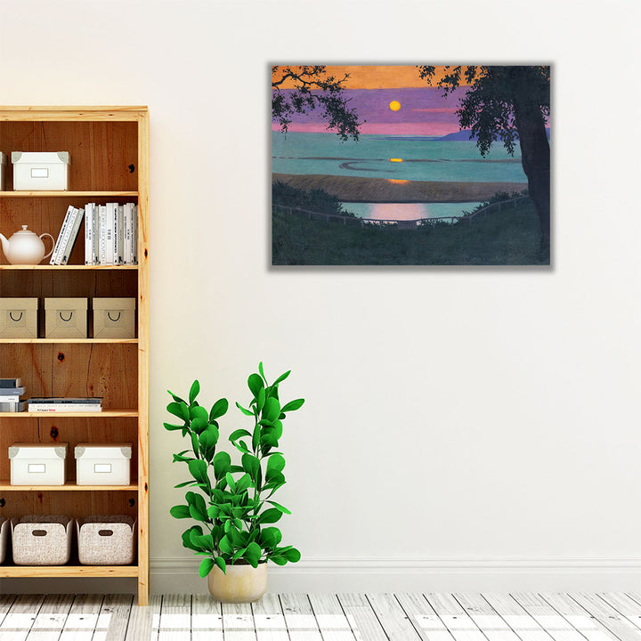 Sunset at Grace, Orange and Violet Sky, 1918 - Canvas Print Wall Art