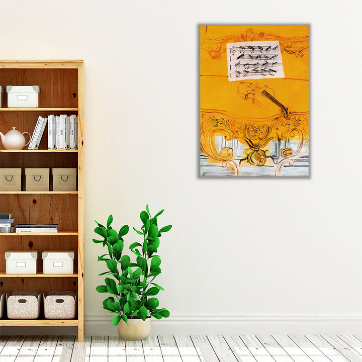 The Yellow Console with a Violin, 1949 - Canvas Print Wall Art
