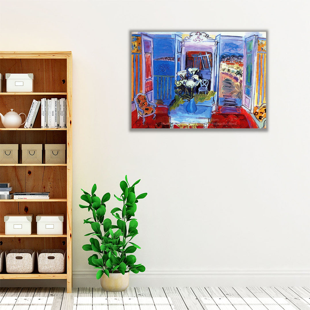 Interior with Open Windows - Canvas Print Wall Art