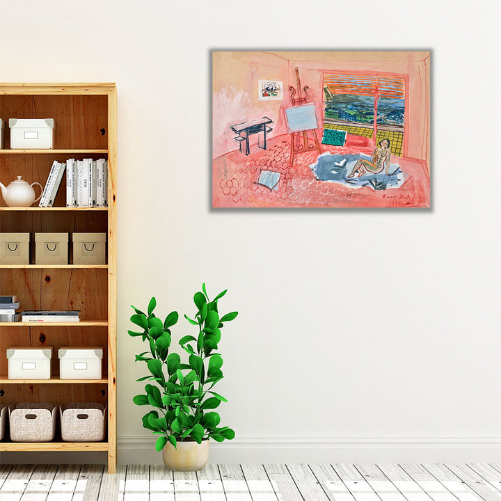 Nu dans l’atelier Rouge de Vence - Canvas Print Wall Art