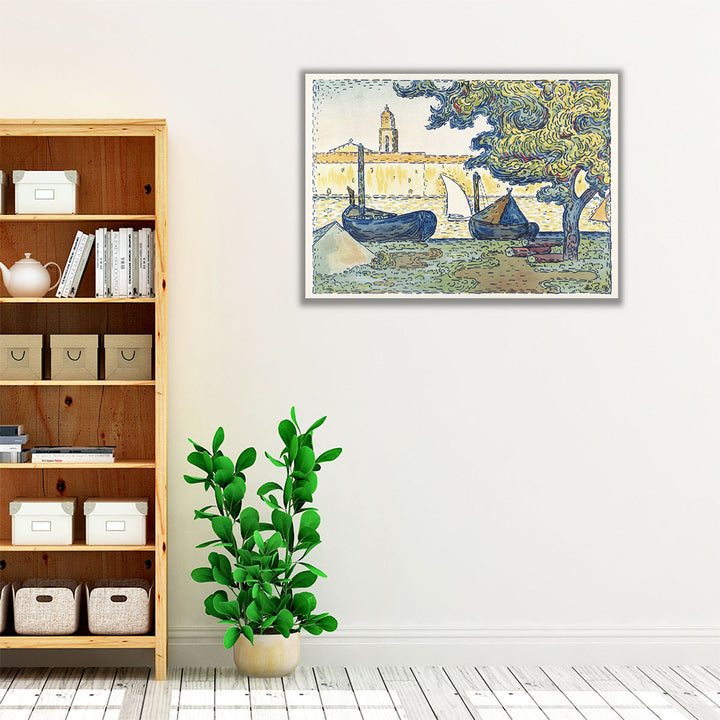 The Port of St. Tropez - Canvas Print Wall Art