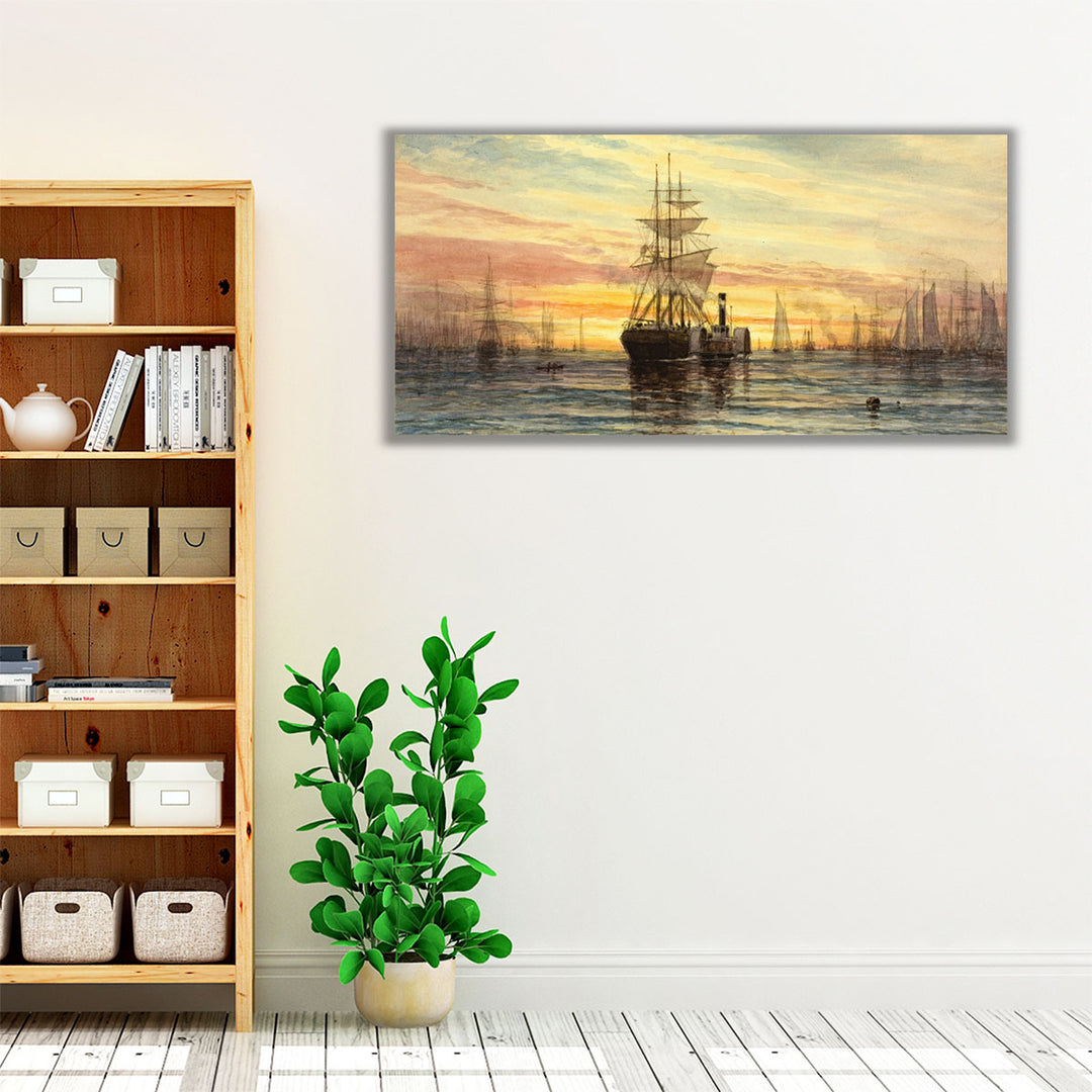 Harbor Scene, 1885 - Canvas Print Wall Art