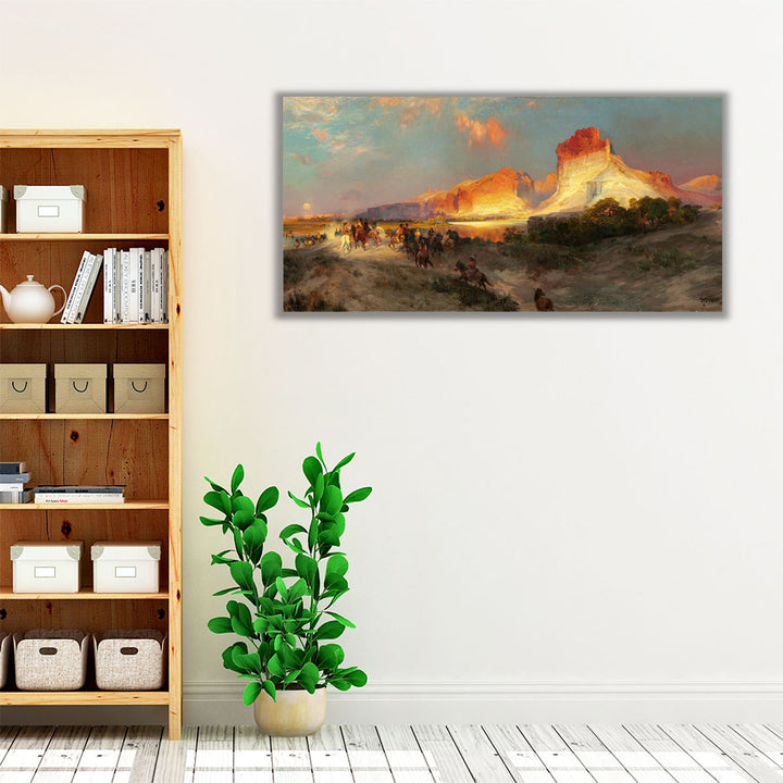 Green River Cliffs, Wyoming - Canvas Print Wall Art