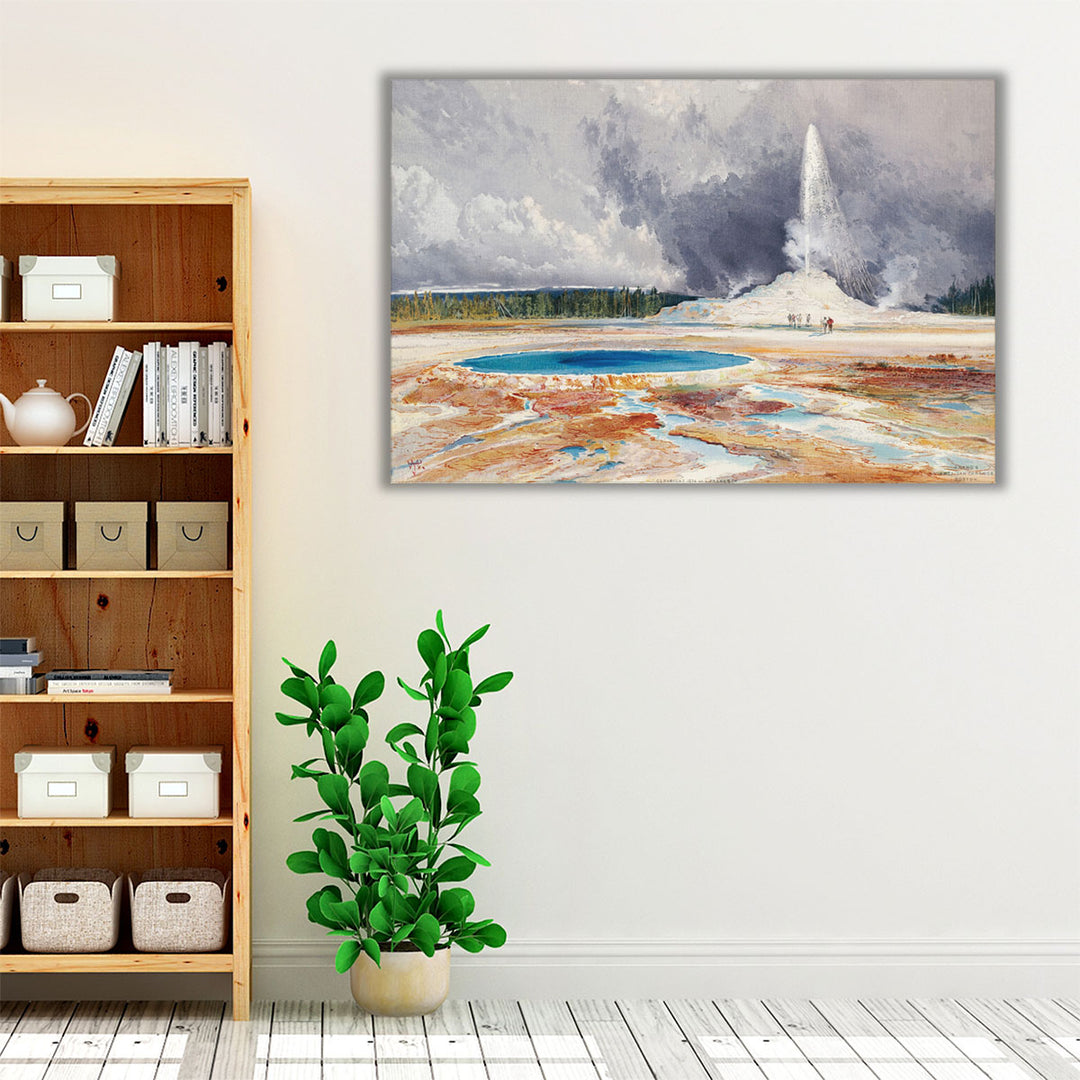 Old Castle Geyser, 1874 - Canvas Print Wall Art