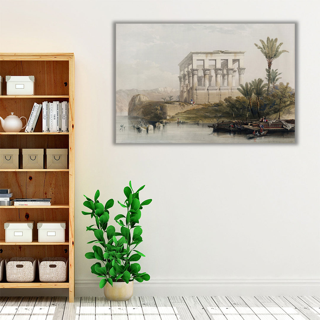 The Hypaethral Temple at Philae called the Bed of Pharaoh - Canvas Print Wall Art