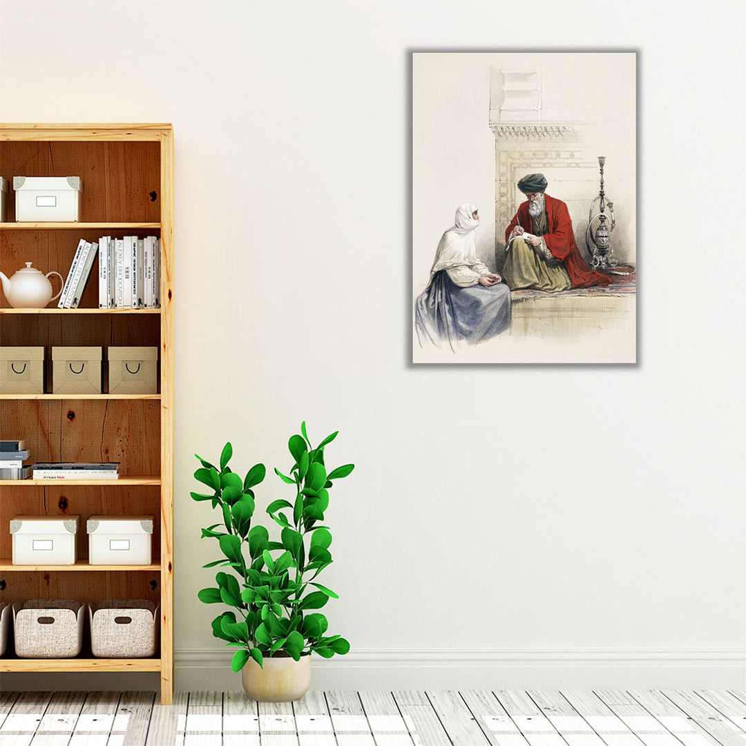 The Letter Writer in Cairo - Canvas Print Wall Art