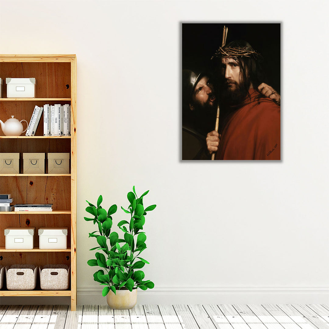 Christ with Mocking Soldier - Canvas Print Wall Art