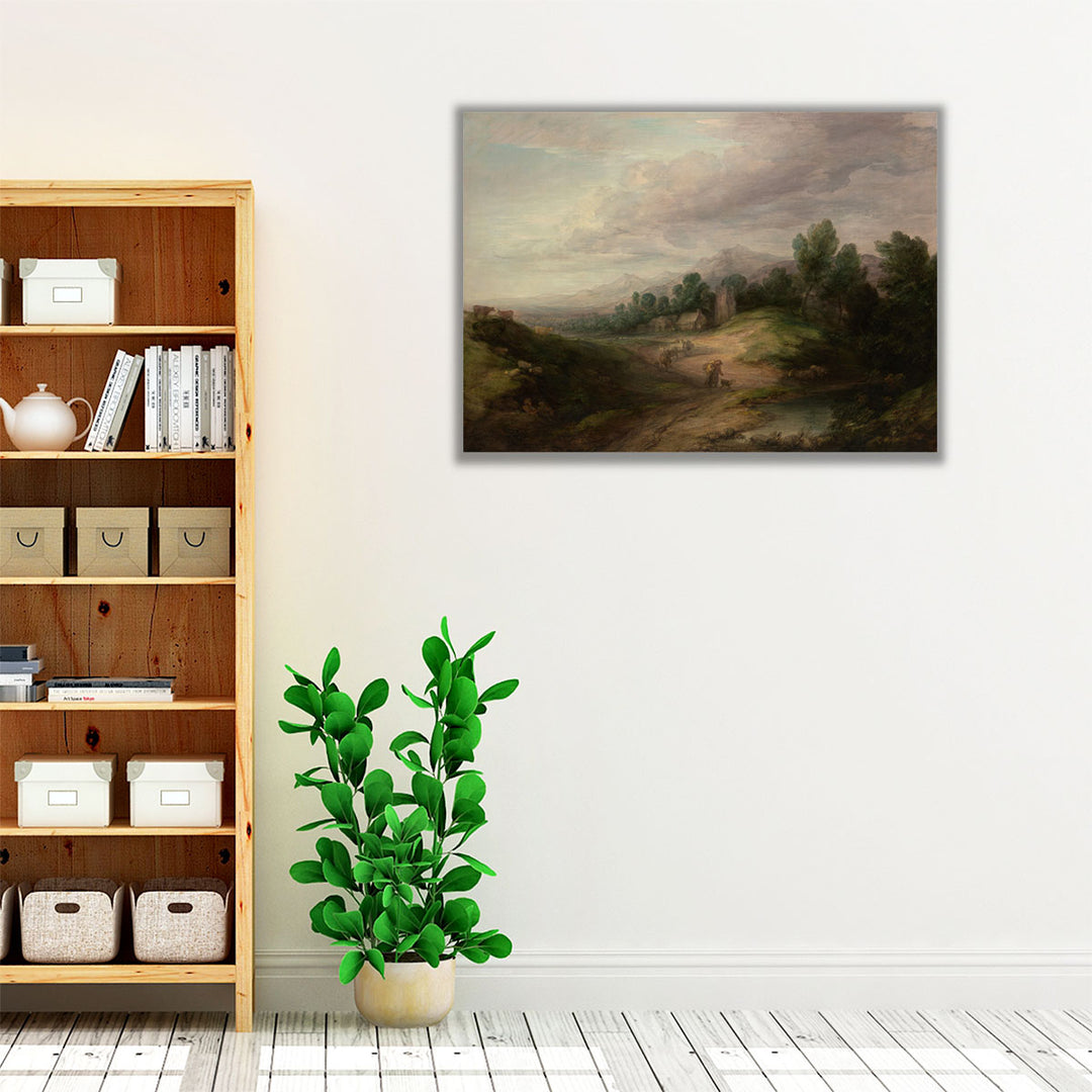 Wooded Upland Landscape - Canvas Print Wall Art