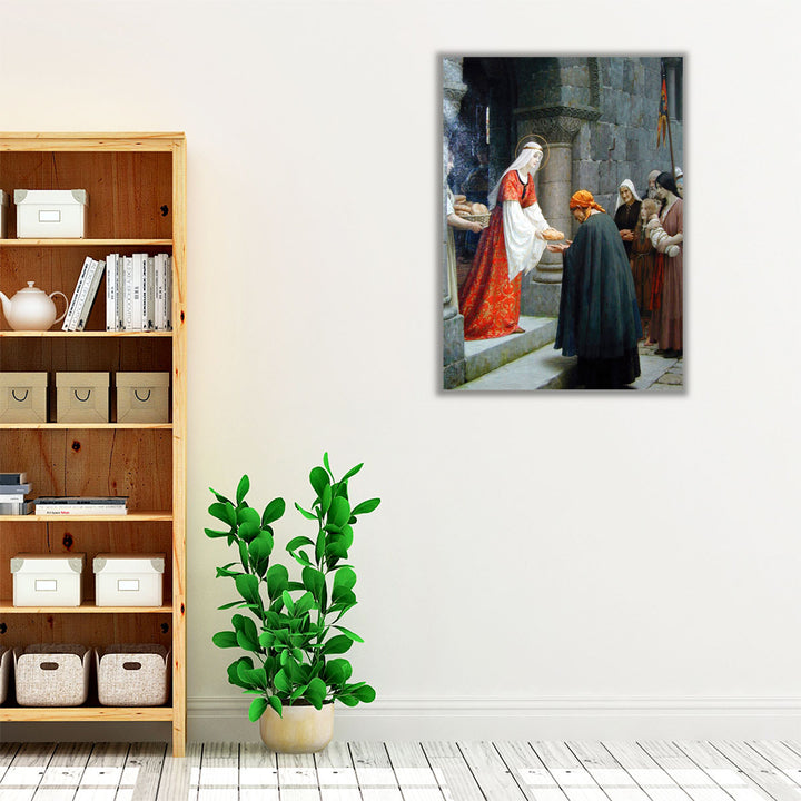 The Charity of Saint Elizabeth of Hungary - Canvas Print Wall Art