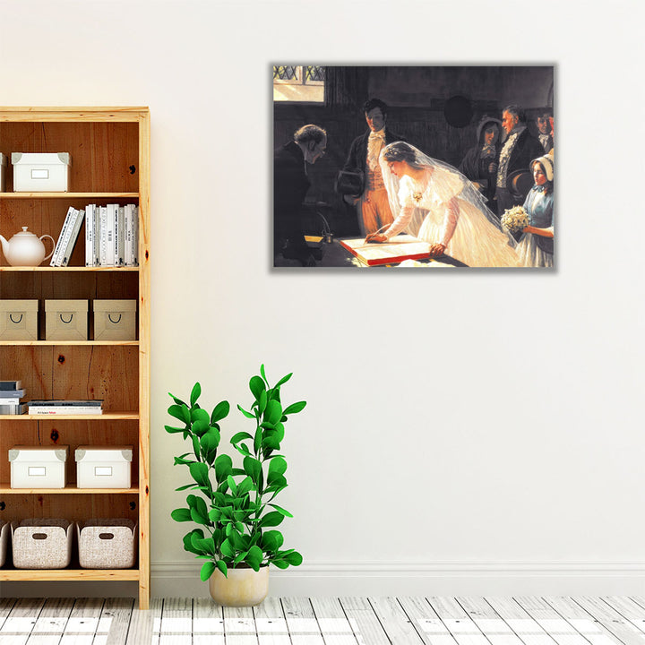 The Wedding Register - Canvas Print Wall Art